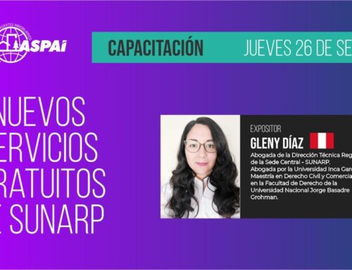 Webinar ASPAI: NUEVOS SERVICIOS GRATUITOS DE SUNARP